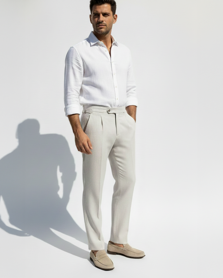 Greece Pure Linen Trousers