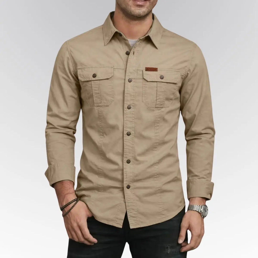 Men's Versatile Long Sleeve Work Shirt