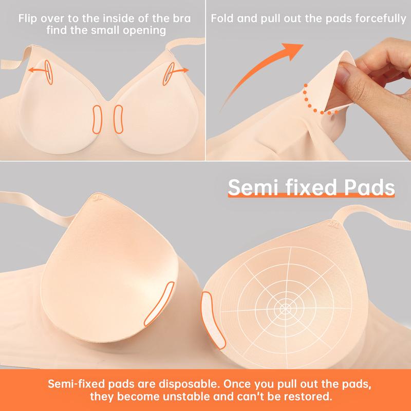 Seamless Soft Comfort Jelly Strip Wireless Bra