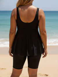 Azure Bloom Tankini Set Plus Size