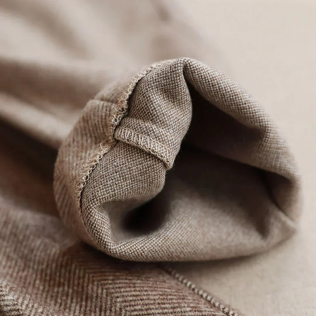 Cortina Brushed Herringbone Trousers