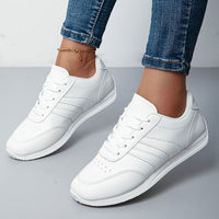 CoastLane Casual White Court Sneakers