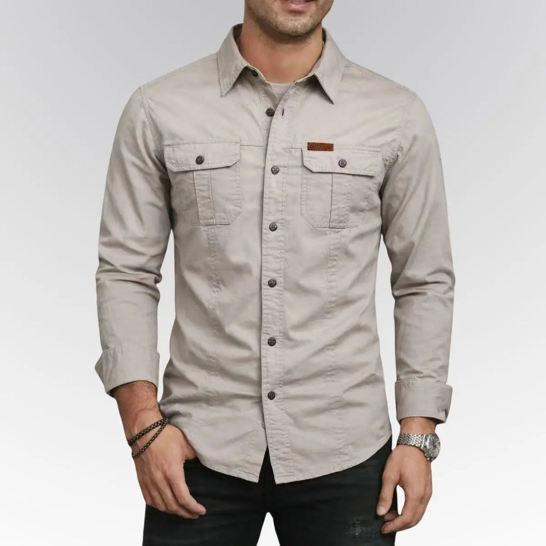 Men's Versatile Long Sleeve Work Shirt