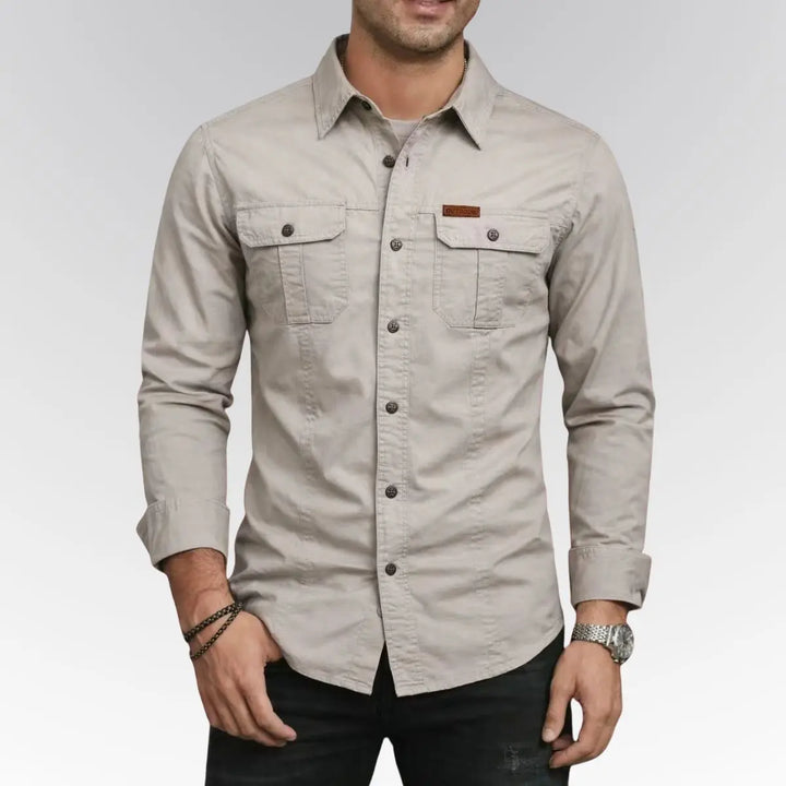 Men's Versatile Long Sleeve Work Shirt