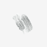 Sterling Silver Adjustable Feather Ring - "Guardian"