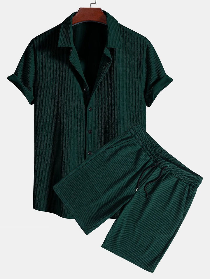 Palermo Textured Shirt and Shorts Set