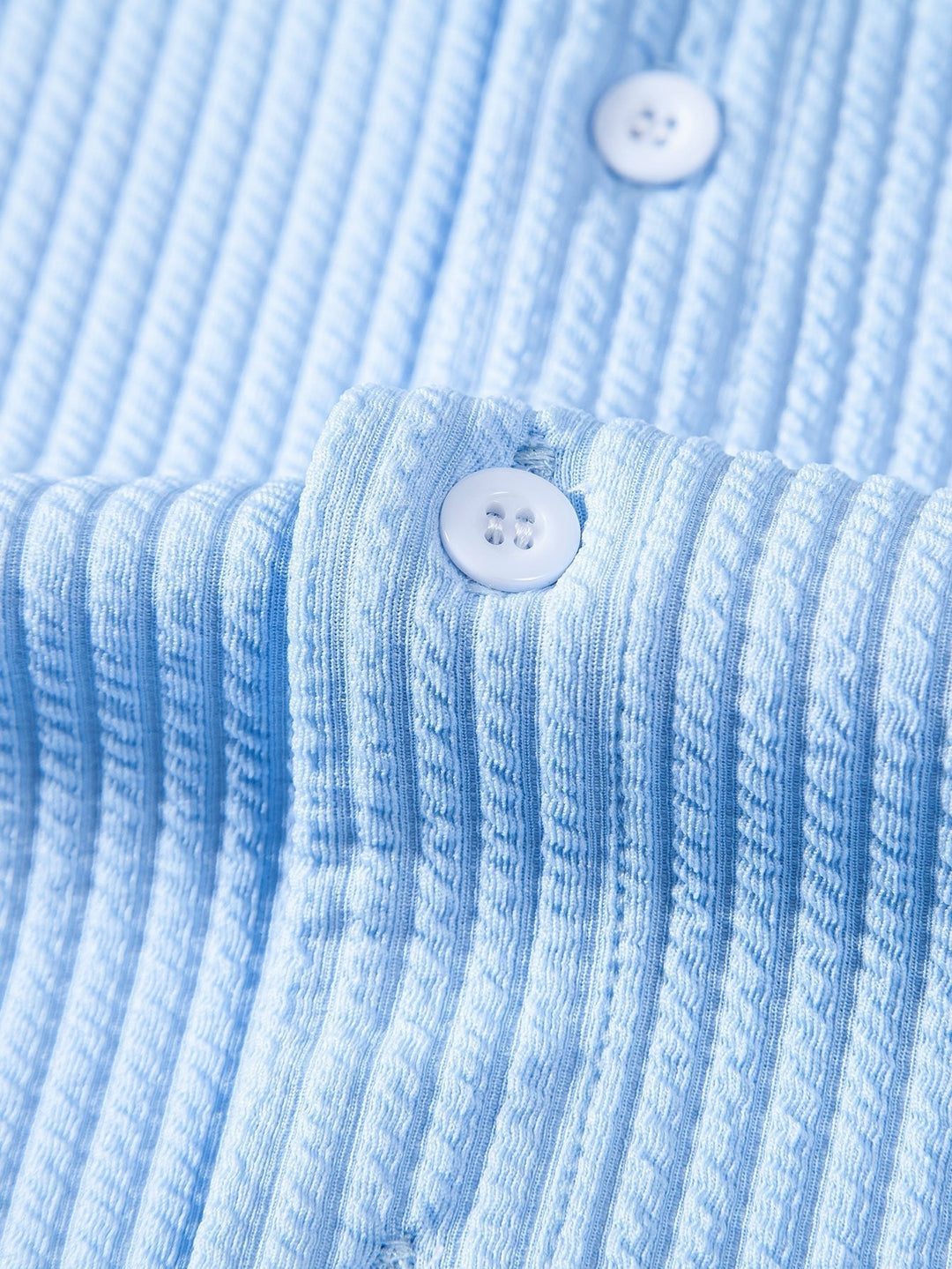 Monaco Ribbed Cotton Mandarin Collar Shirt