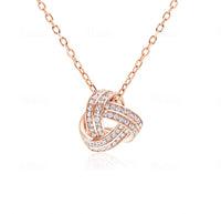 To My Daughter, Bride To Be - Mom & Dad - Infinity Knot Necklace