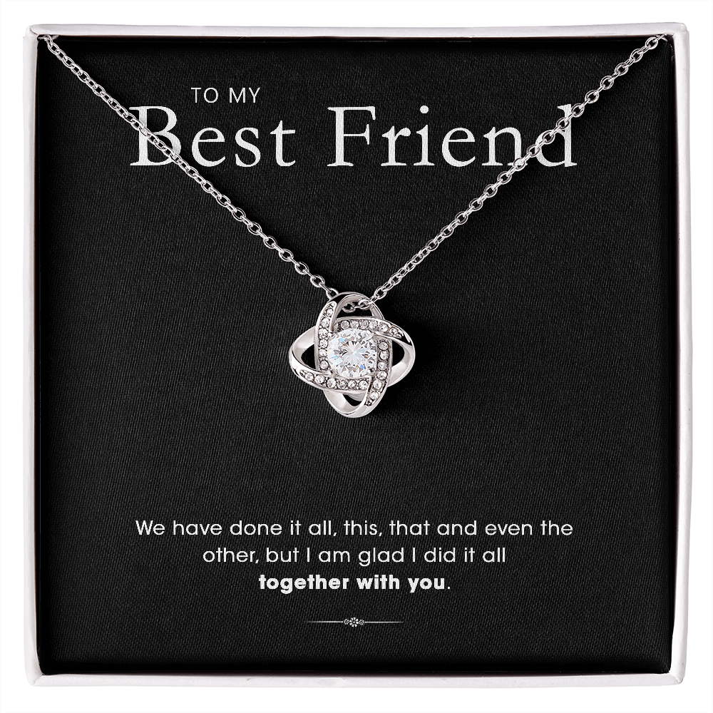 To My Best Friend - Silver Love Knot Necklace