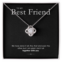 To My Best Friend - Silver Love Knot Necklace