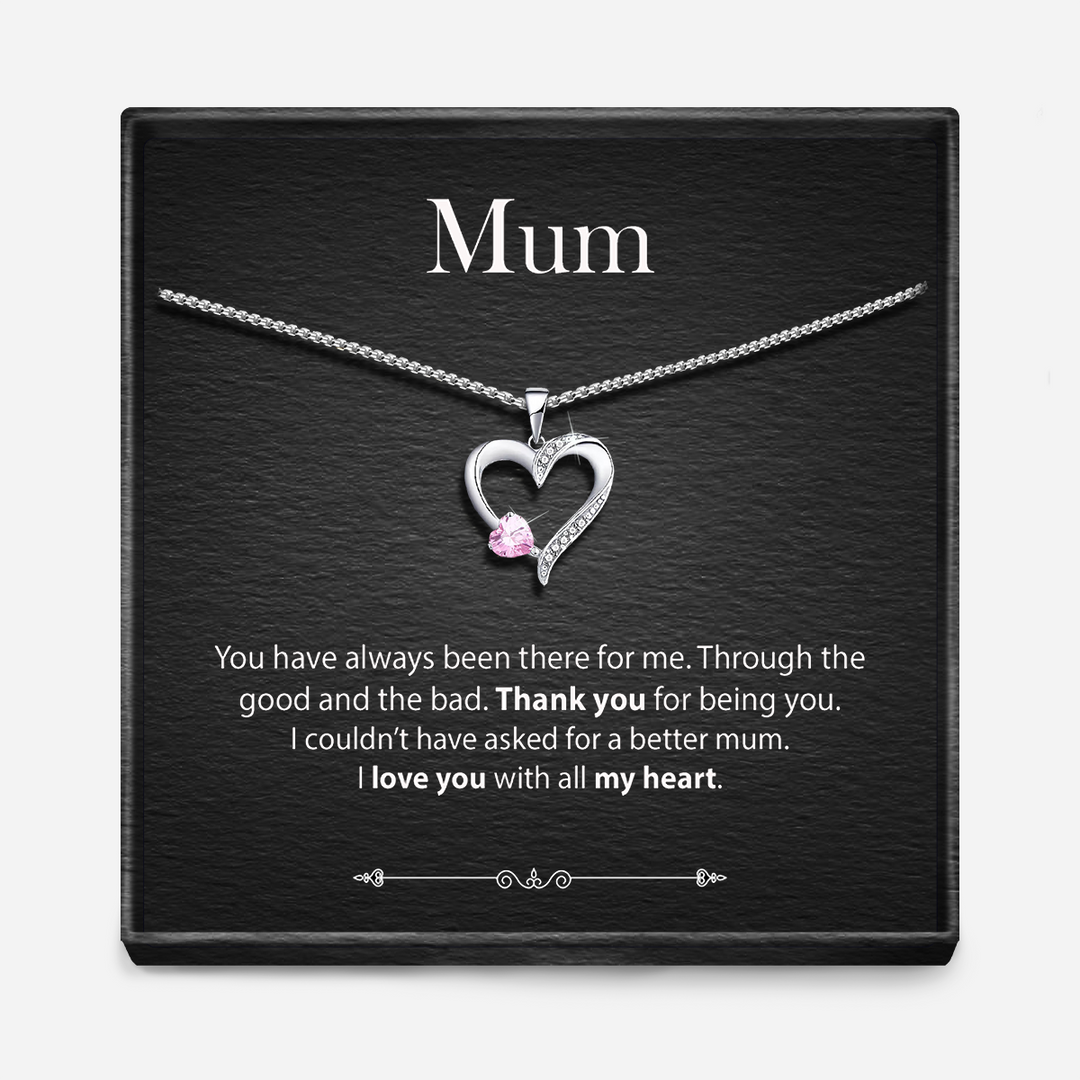 "With All My Heart" - Sterling Silver Sacred Heart Necklace - 5 Colours