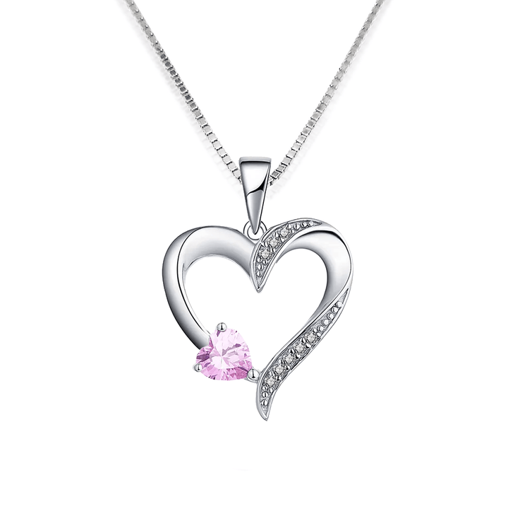 "With All My Heart" - Sterling Silver Sacred Heart Necklace - 5 Colours