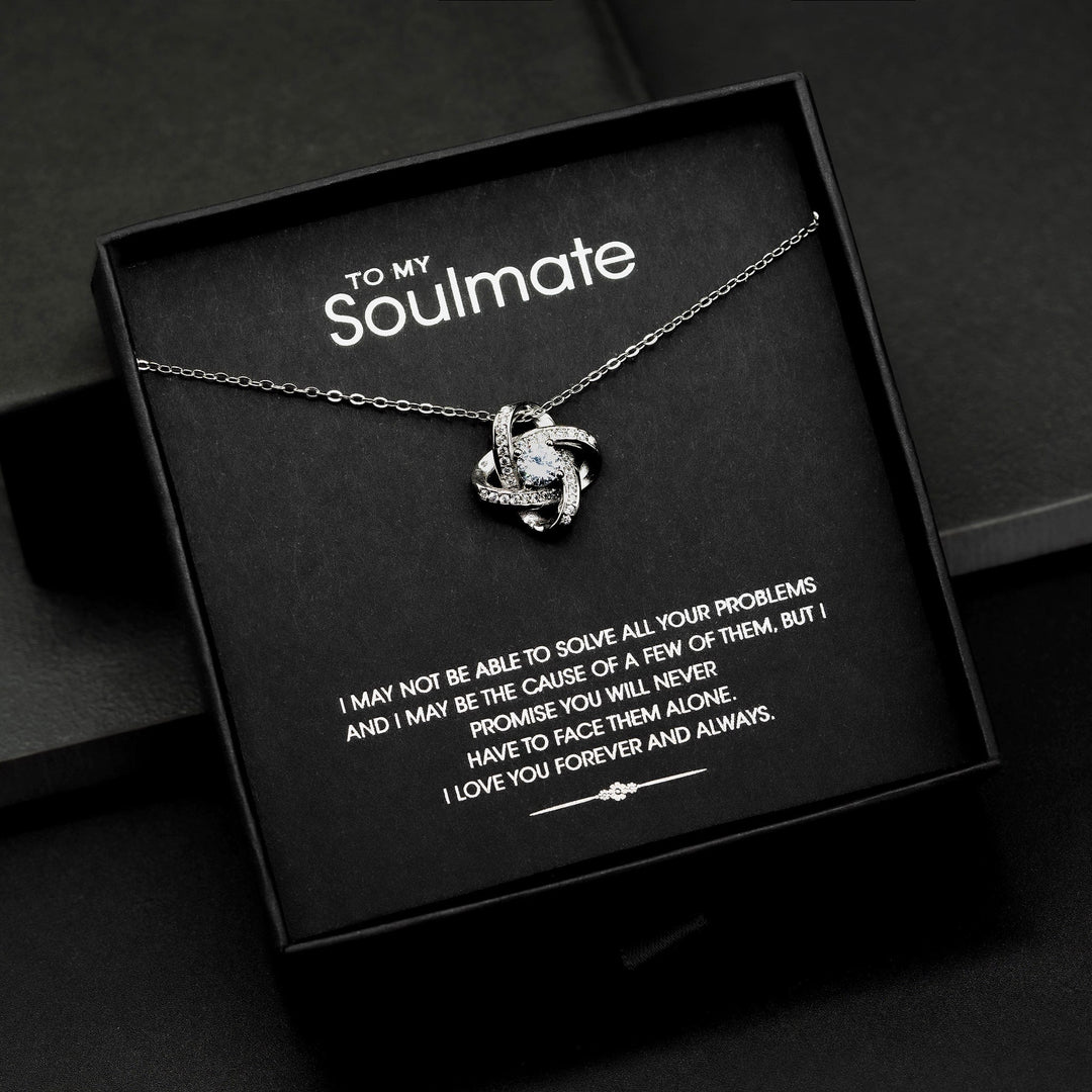 Forever and Always Silver Love knot necklace