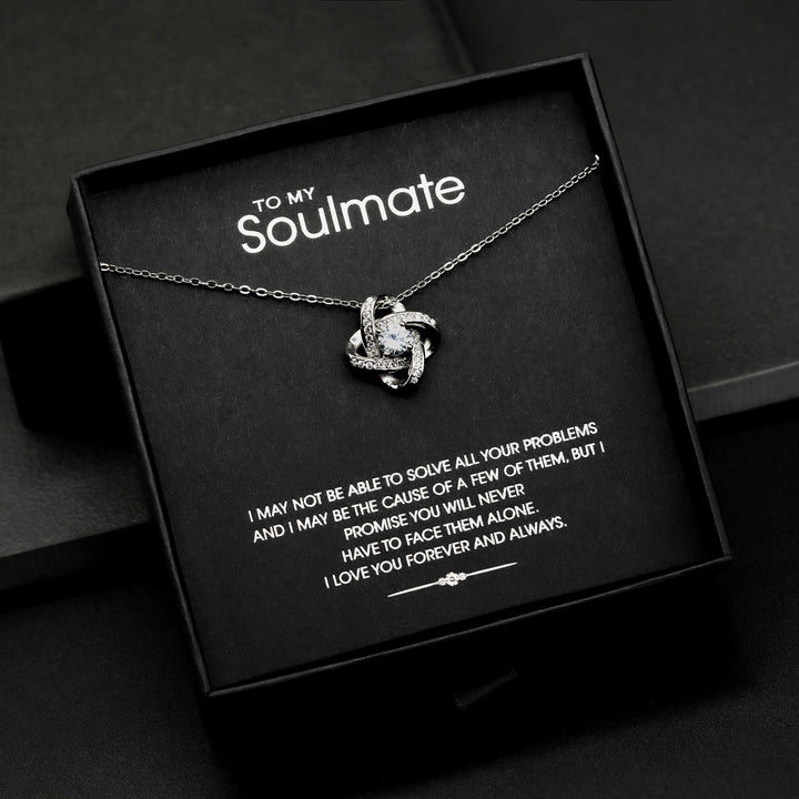 Forever and Always Silver Love knot necklace