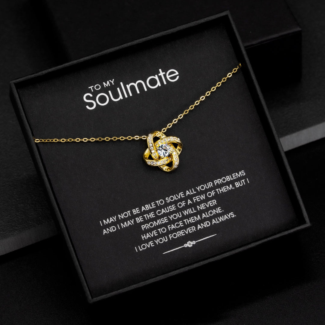 Forever and Always Silver Love knot necklace