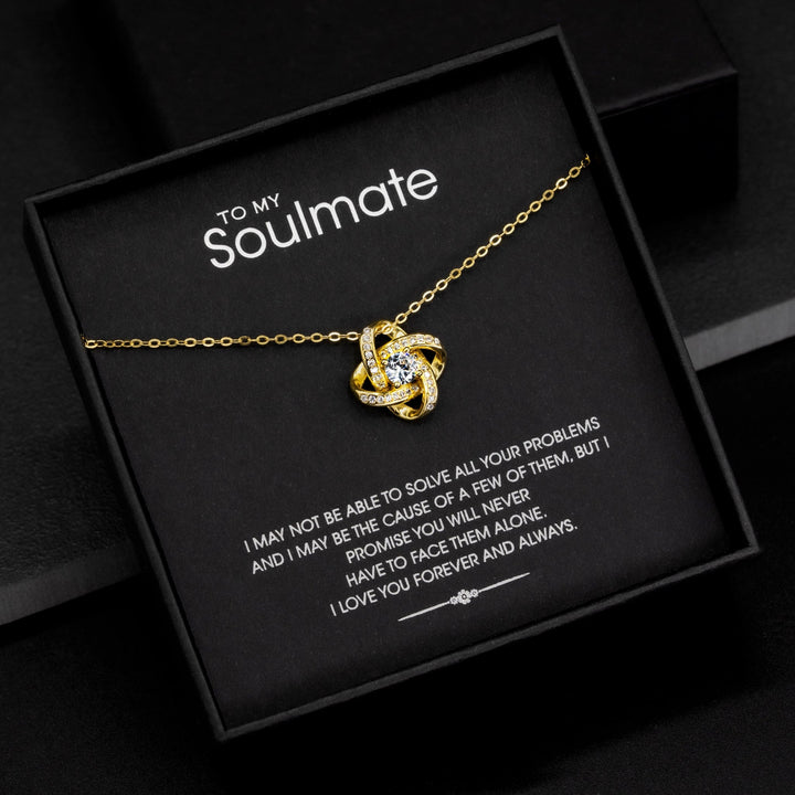 Forever and Always Silver Love knot necklace