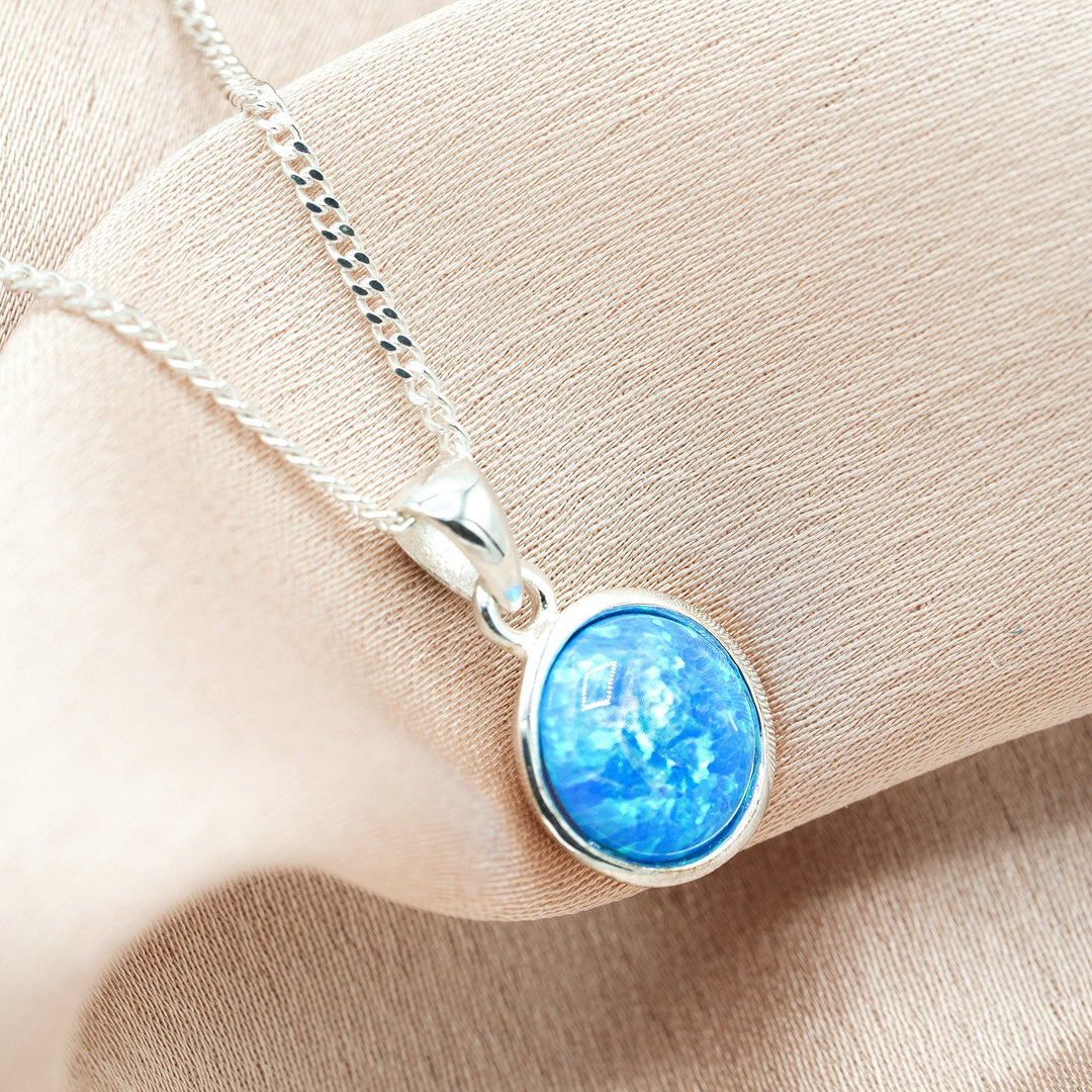 Gemina Blue Opal Pendant