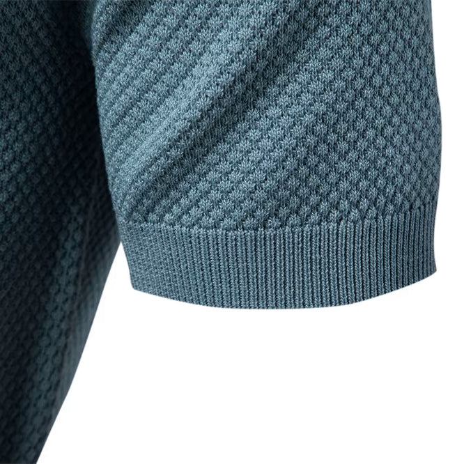 Lugano Textured V-Neck Polo Shirt