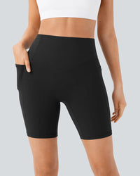 ⏳Limited-Time Offer🎉High Waisted Butt Lifting Tummy Control Side Pocket Shaping Training Shorts 7"