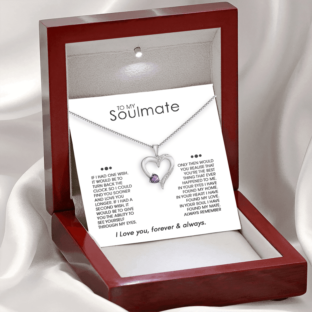 SOULMATE "ONE WISH" Sterling Silver Sacred Heart Necklace - 5 Colours